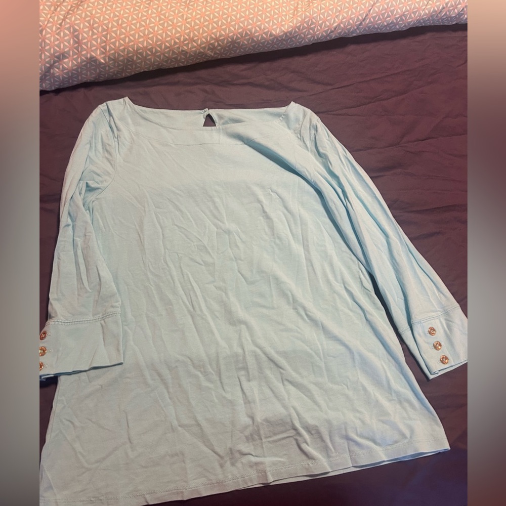 Lilly Pulitzer cotton three-quarter sleeve top size large